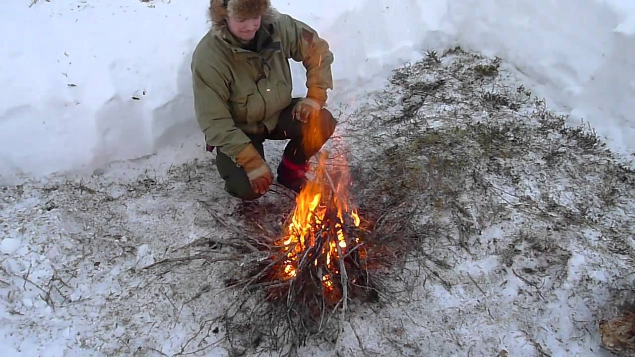 Бушкрафт огонь Snow